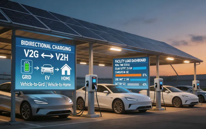 Solar EV charging depot