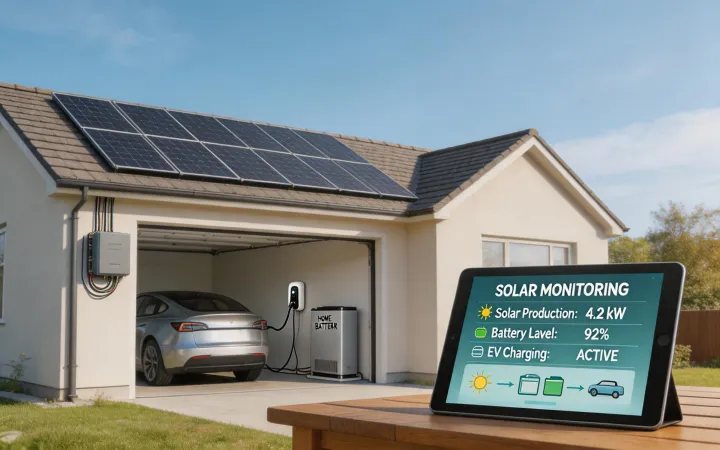 Residential solar battery installation
