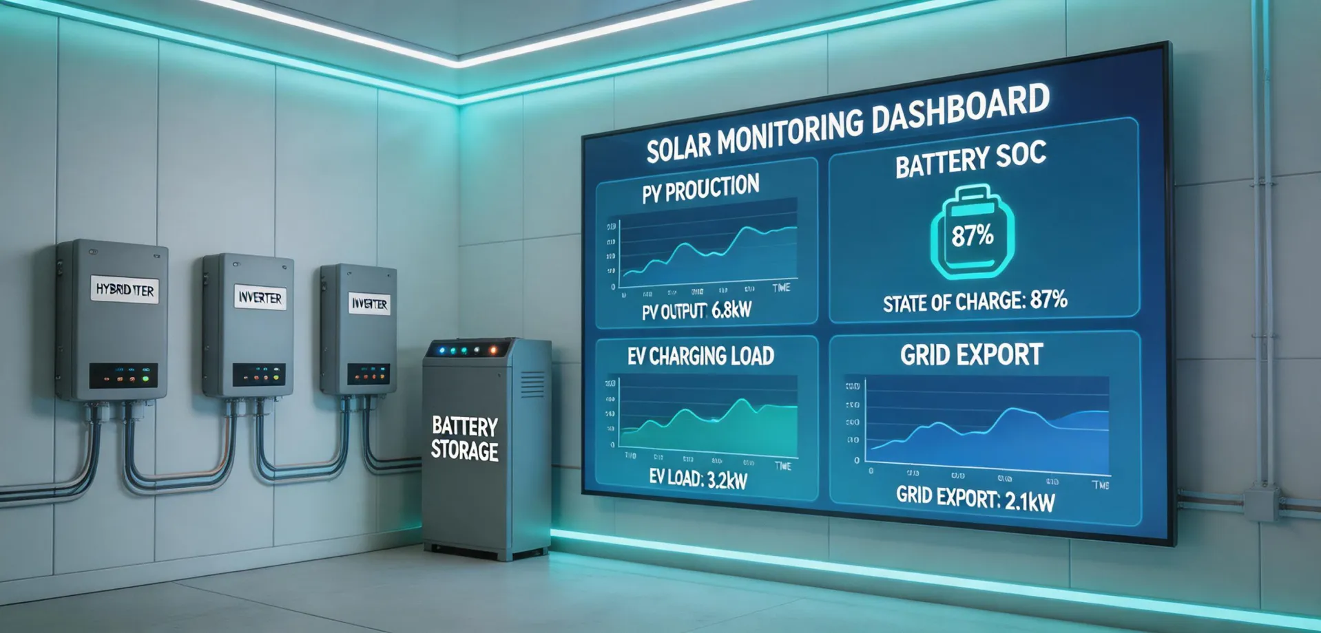 Solar inverter monitoring dashboard