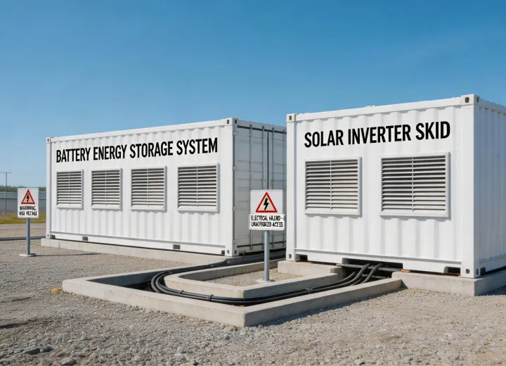 Solar battery storage project
